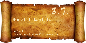 Bunzl Titanilla névjegykártya